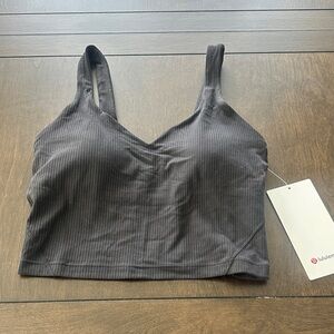 Black Ribbed align tank